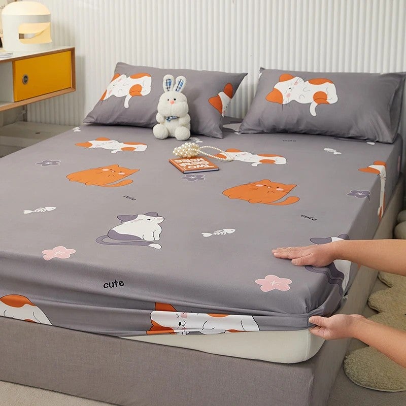 Bluejw Sunny Textile Skincare Cotton Fitted Sheets for Beds Waterproof Fitted Sheet - Image 1